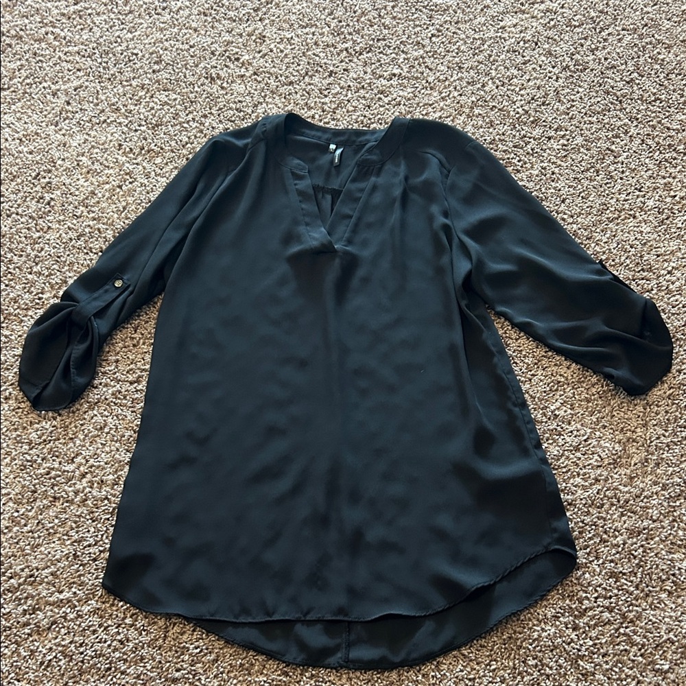 Maurices Black V-Neck Blouse